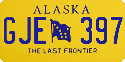 AK license plate GJE397
