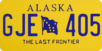 AK license plate GJE405