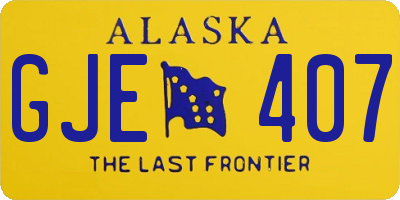 AK license plate GJE407