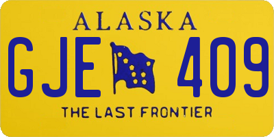 AK license plate GJE409