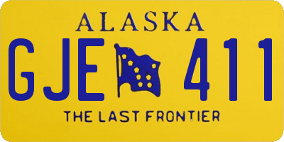 AK license plate GJE411