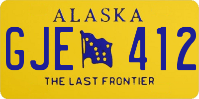 AK license plate GJE412