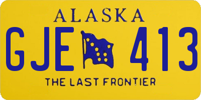 AK license plate GJE413