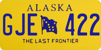 AK license plate GJE422