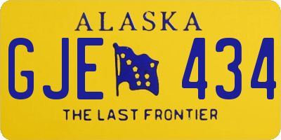 AK license plate GJE434