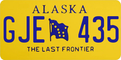 AK license plate GJE435