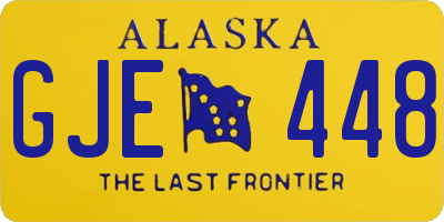 AK license plate GJE448