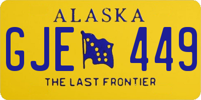 AK license plate GJE449