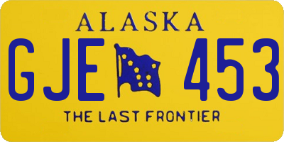 AK license plate GJE453