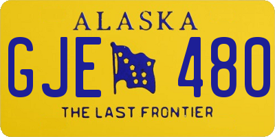 AK license plate GJE480