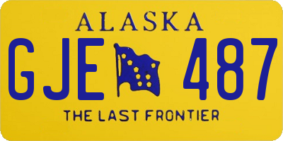 AK license plate GJE487