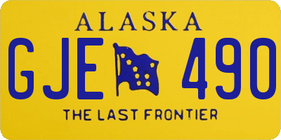 AK license plate GJE490