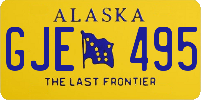AK license plate GJE495