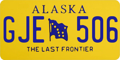 AK license plate GJE506
