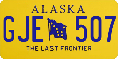 AK license plate GJE507