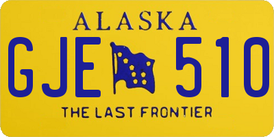 AK license plate GJE510