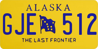 AK license plate GJE512