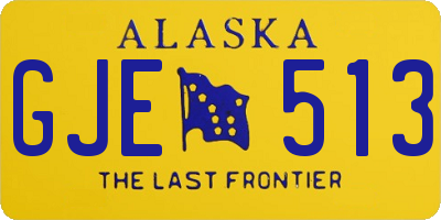 AK license plate GJE513