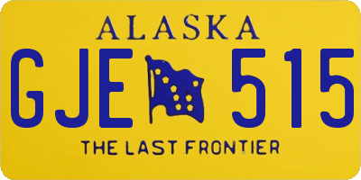 AK license plate GJE515