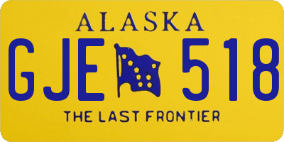 AK license plate GJE518