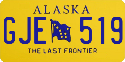 AK license plate GJE519