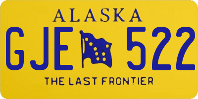 AK license plate GJE522