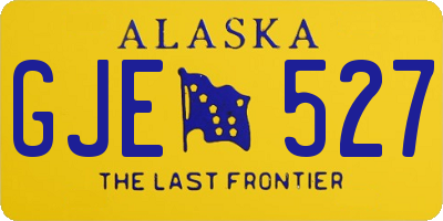 AK license plate GJE527