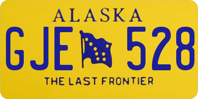 AK license plate GJE528