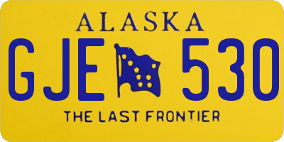 AK license plate GJE530
