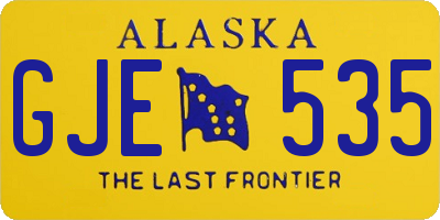 AK license plate GJE535