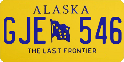AK license plate GJE546