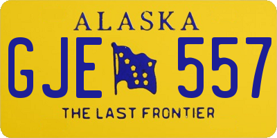 AK license plate GJE557
