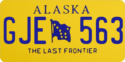 AK license plate GJE563