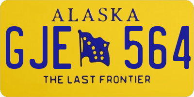 AK license plate GJE564