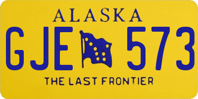 AK license plate GJE573