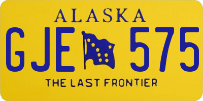 AK license plate GJE575