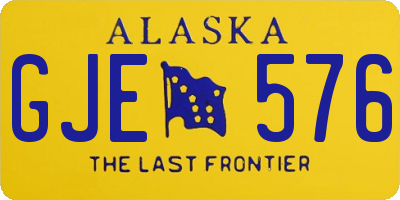 AK license plate GJE576