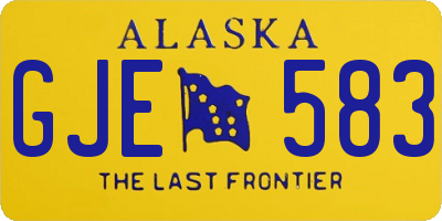 AK license plate GJE583