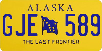 AK license plate GJE589