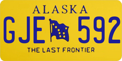 AK license plate GJE592