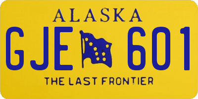 AK license plate GJE601