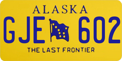 AK license plate GJE602