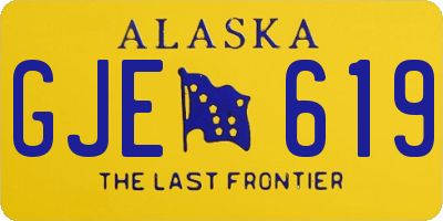 AK license plate GJE619