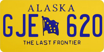 AK license plate GJE620