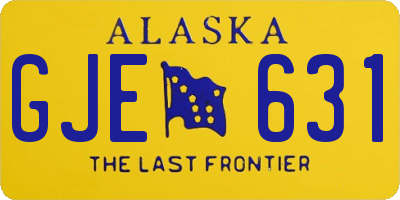 AK license plate GJE631
