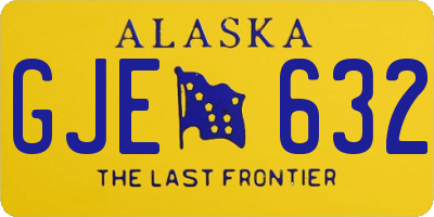 AK license plate GJE632