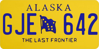 AK license plate GJE642