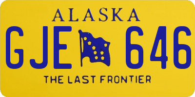 AK license plate GJE646