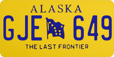 AK license plate GJE649