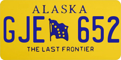AK license plate GJE652